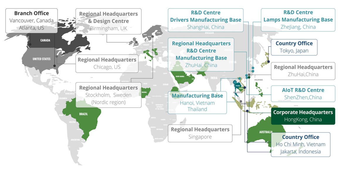 NVC global footprint map showing all world locations
